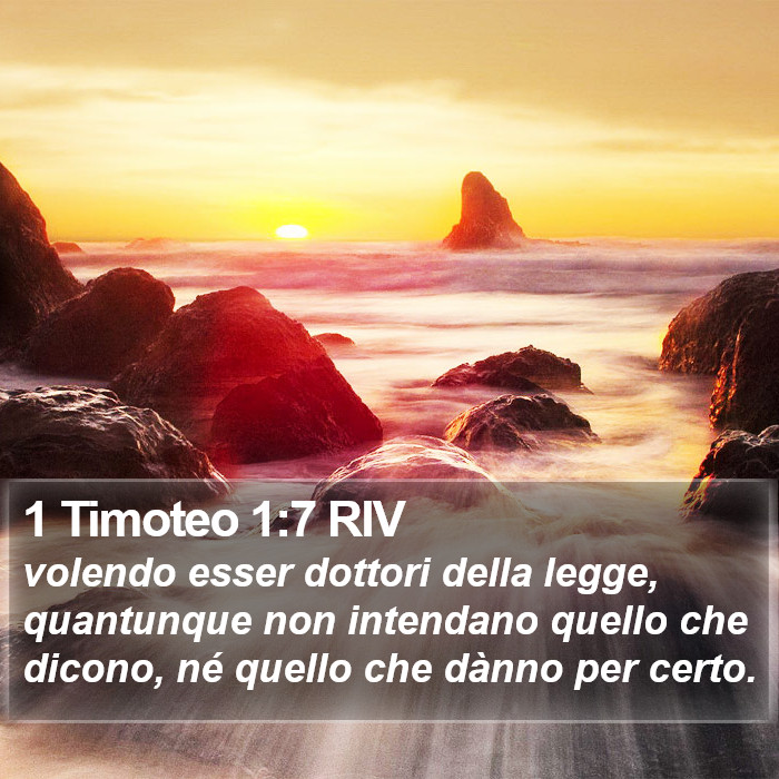 1 Timoteo 1:7 RIV Bible Study