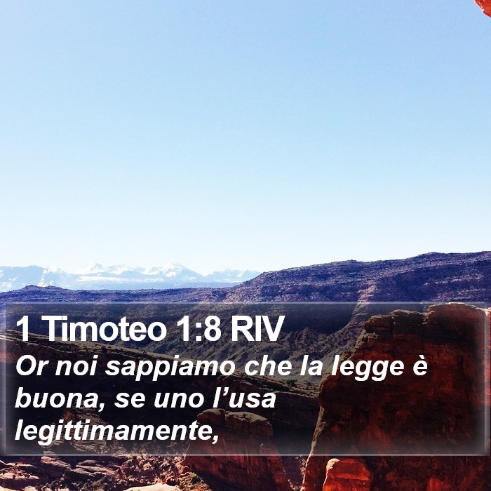 1 Timoteo 1:8 RIV Bible Study