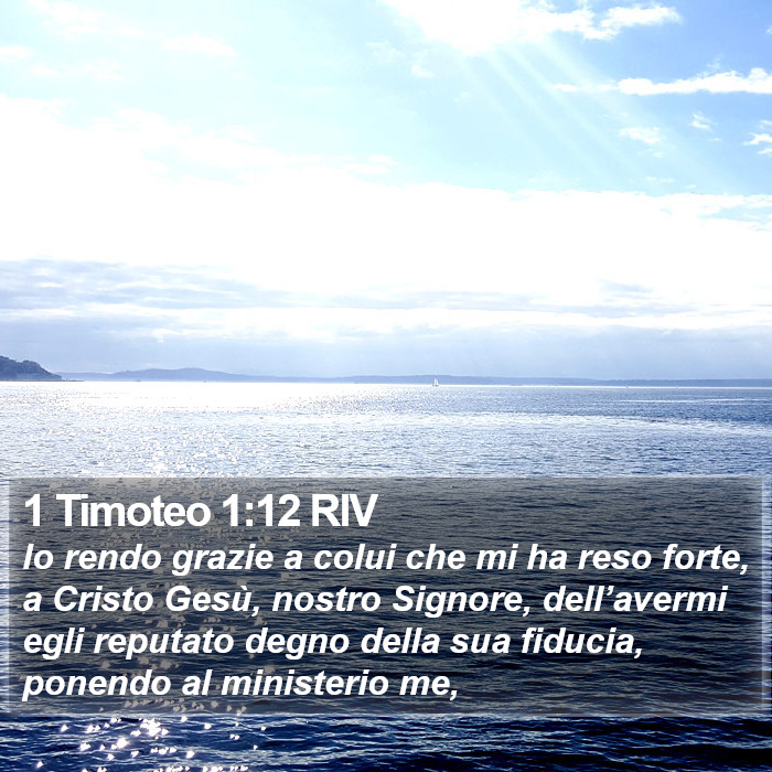 1 Timoteo 1:12 RIV Bible Study