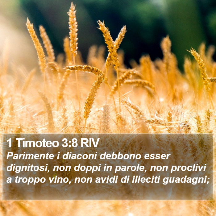 1 Timoteo 3:8 RIV Bible Study