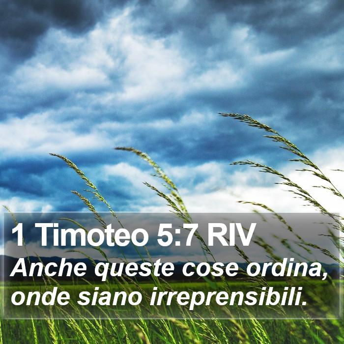 1 Timoteo 5:7 RIV Bible Study