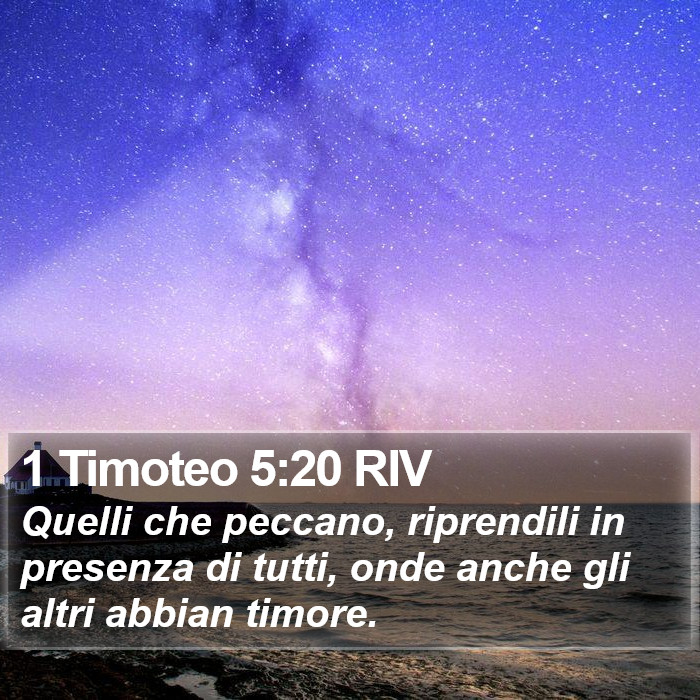 1 Timoteo 5:20 RIV Bible Study