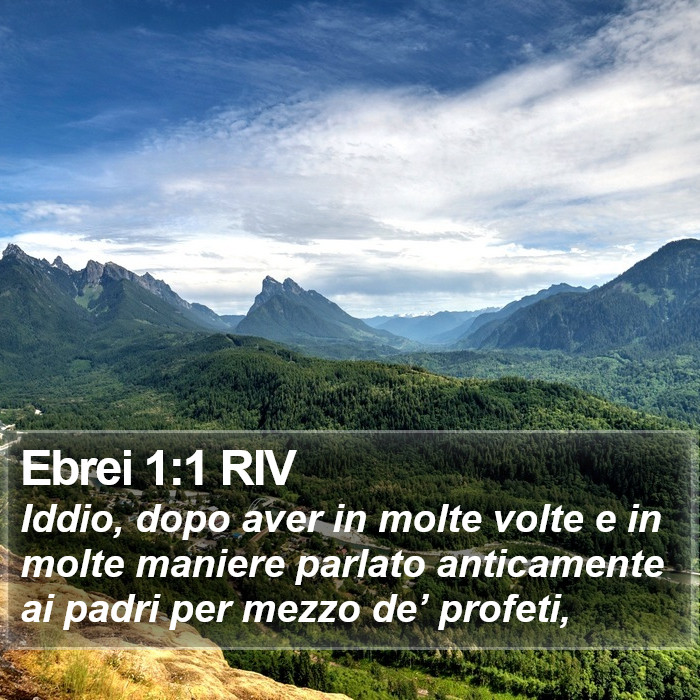 Ebrei 1:1 RIV Bible Study