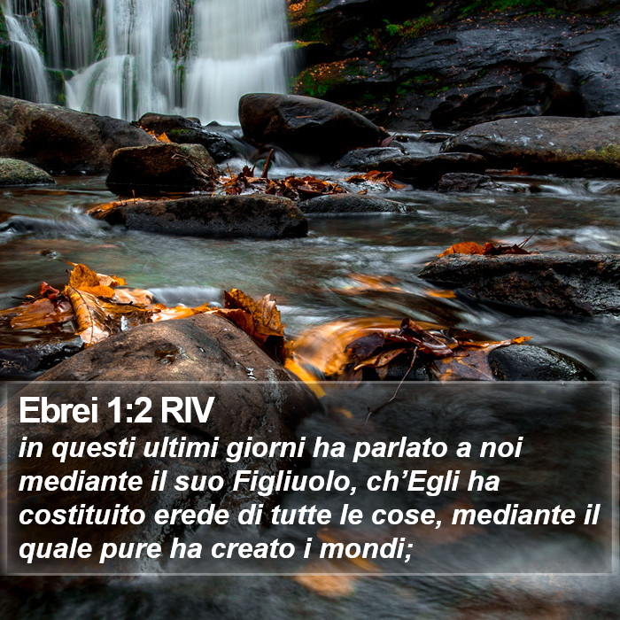 Ebrei 1:2 RIV Bible Study