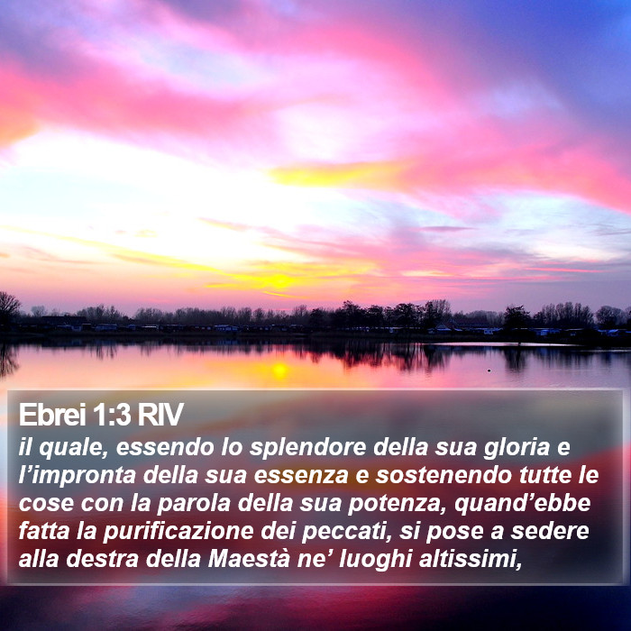 Ebrei 1:3 RIV Bible Study