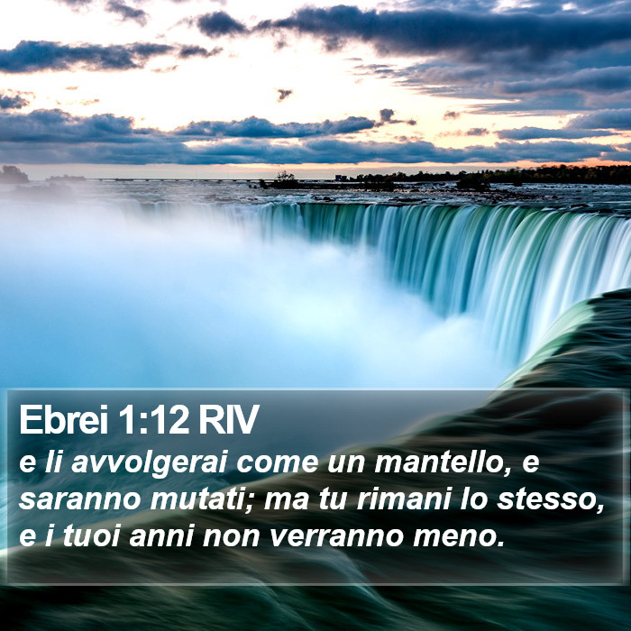 Ebrei 1:12 RIV Bible Study