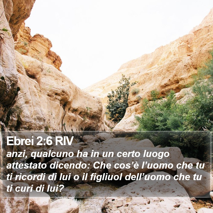 Ebrei 2:6 RIV Bible Study