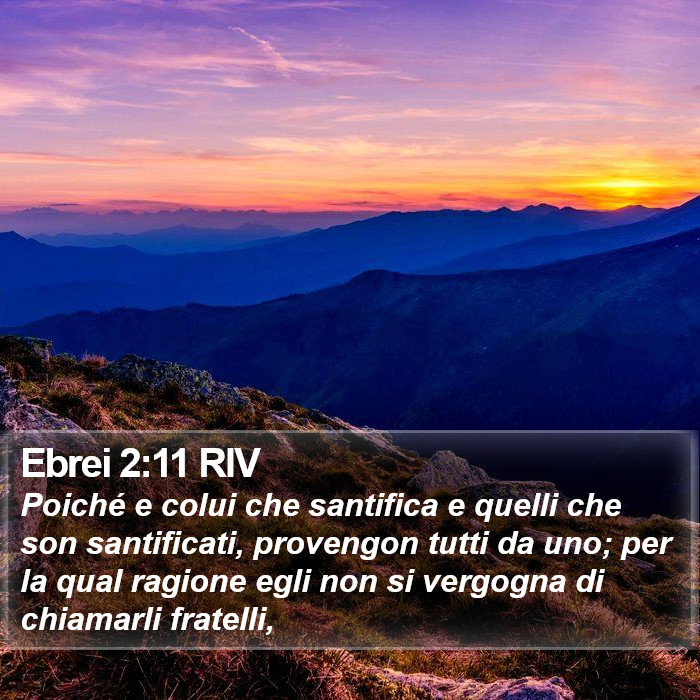 Ebrei 2:11 RIV Bible Study