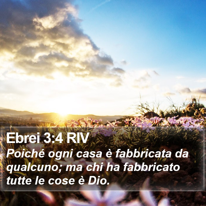 Ebrei 3:4 RIV Bible Study