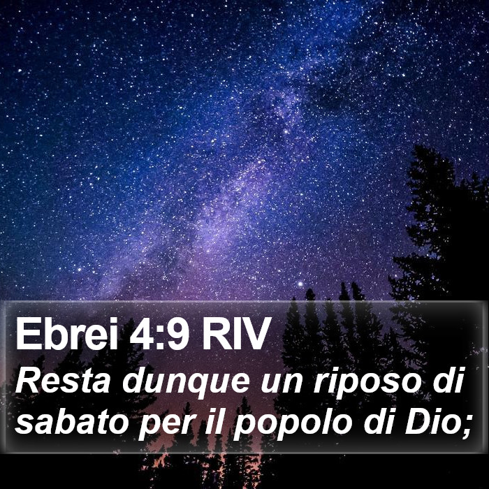 Ebrei 4:9 RIV Bible Study