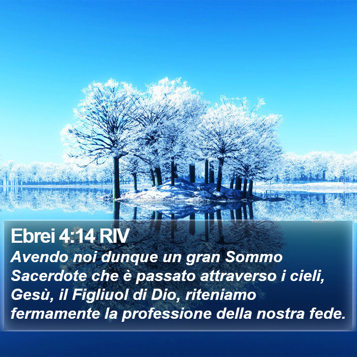 Ebrei 4:14 RIV Bible Study