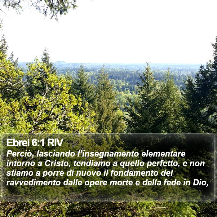Ebrei 6:1 RIV Bible Study