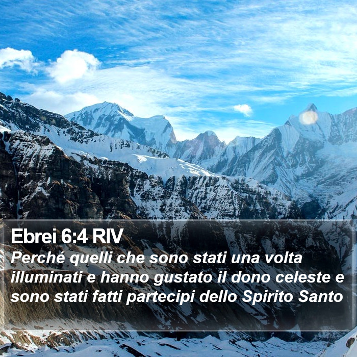 Ebrei 6:4 RIV Bible Study