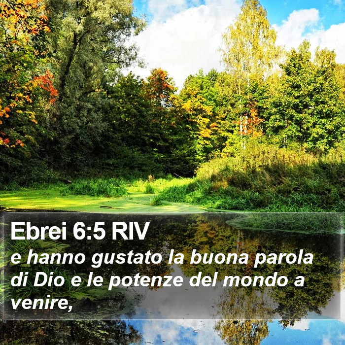 Ebrei 6:5 RIV Bible Study