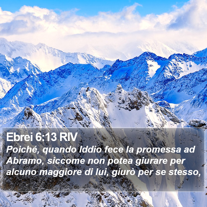 Ebrei 6:13 RIV Bible Study