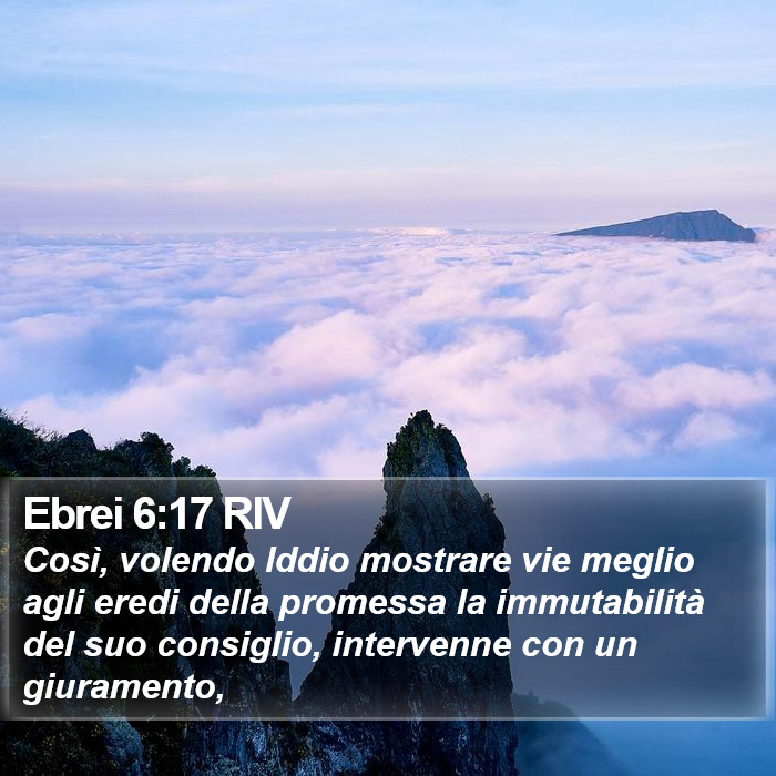 Ebrei 6:17 RIV Bible Study