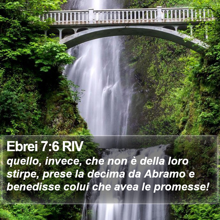 Ebrei 7:6 RIV Bible Study