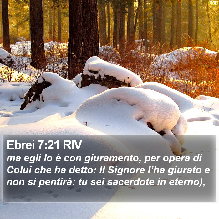Ebrei 7:21 RIV Bible Study