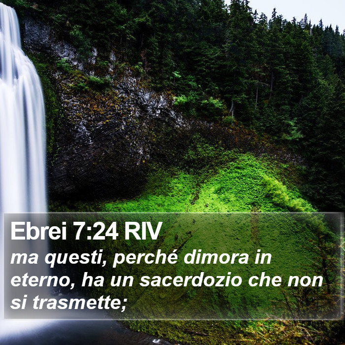 Ebrei 7:24 RIV Bible Study