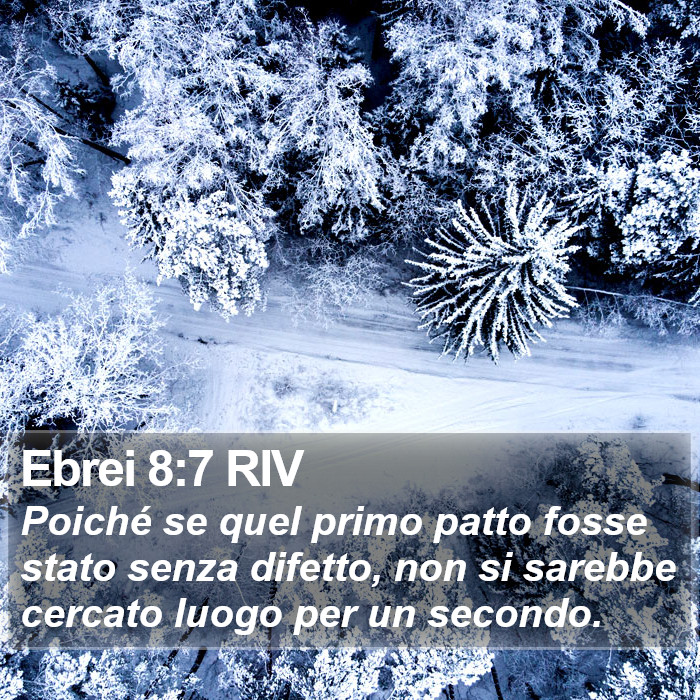 Ebrei 8:7 RIV Bible Study