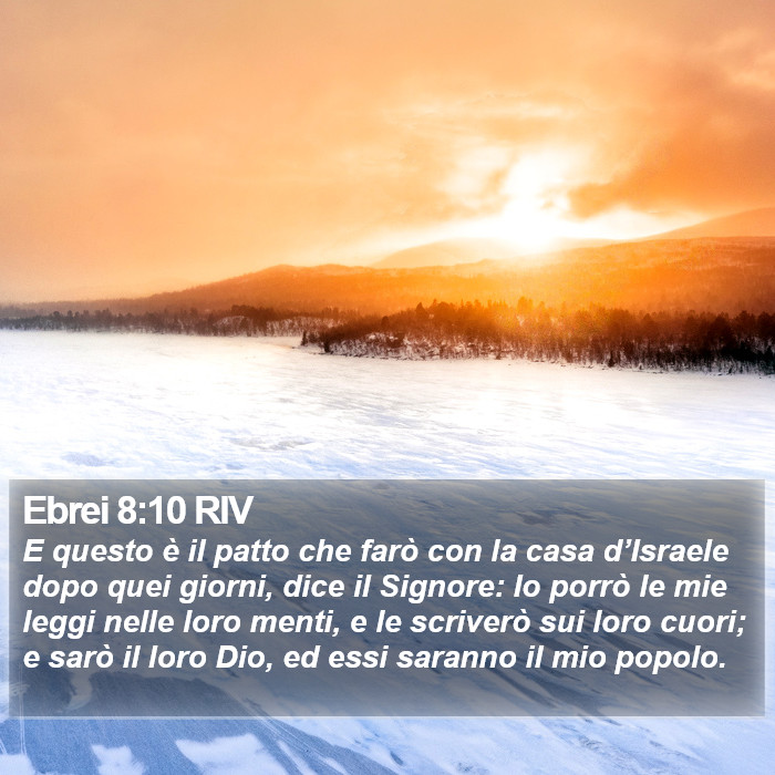 Ebrei 8:10 RIV Bible Study