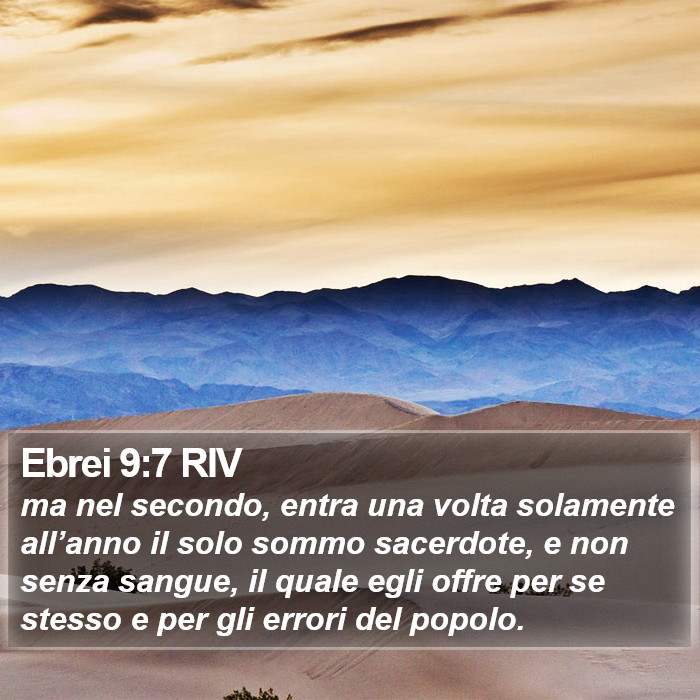 Ebrei 9:7 RIV Bible Study