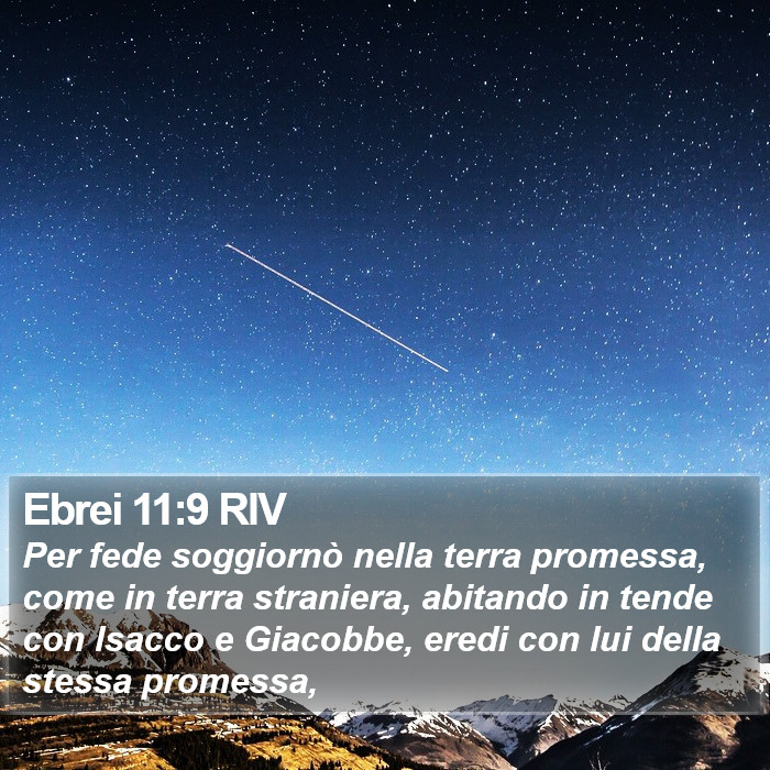 Ebrei 11:9 RIV Bible Study