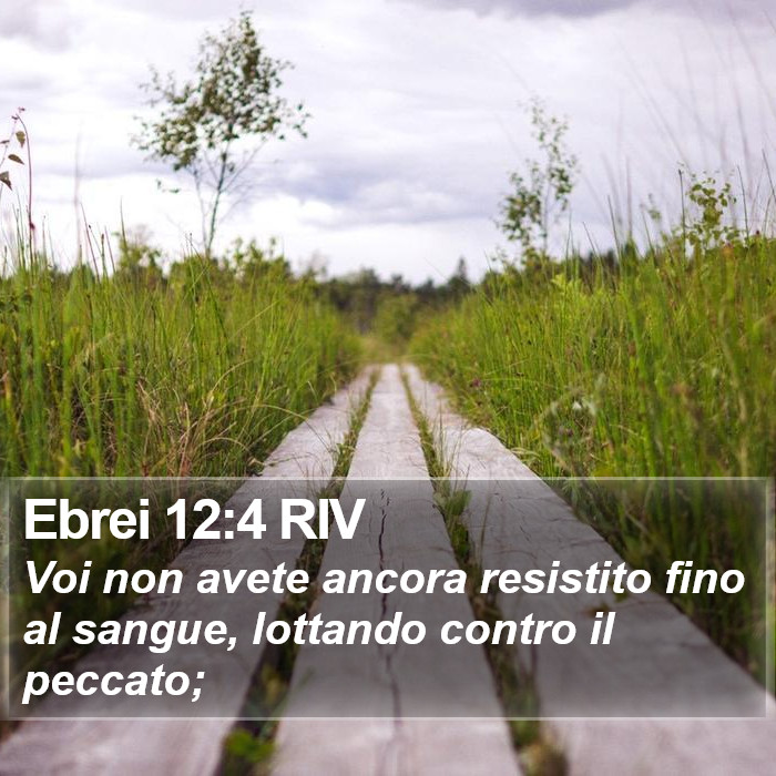 Ebrei 12:4 RIV Bible Study