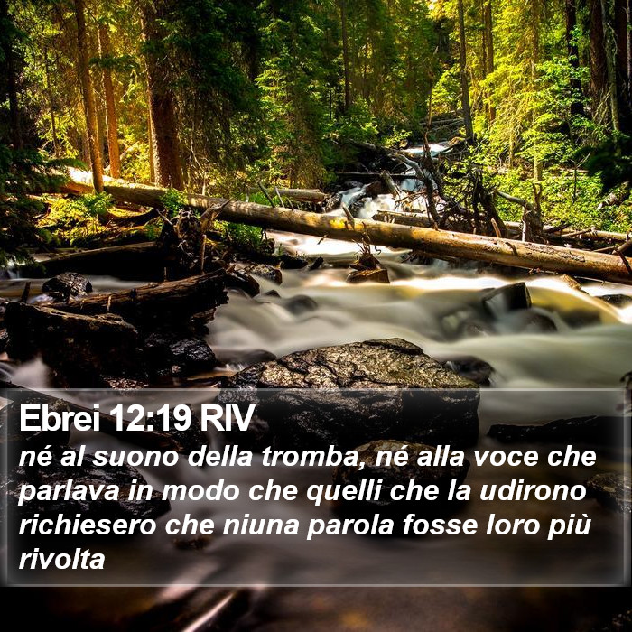 Ebrei 12:19 RIV Bible Study