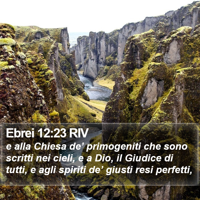 Ebrei 12:23 RIV Bible Study