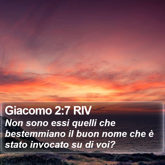 Giacomo 2:7 RIV Bible Study