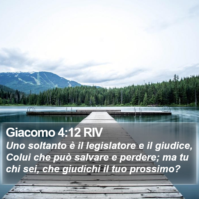 Giacomo 4:12 RIV Bible Study