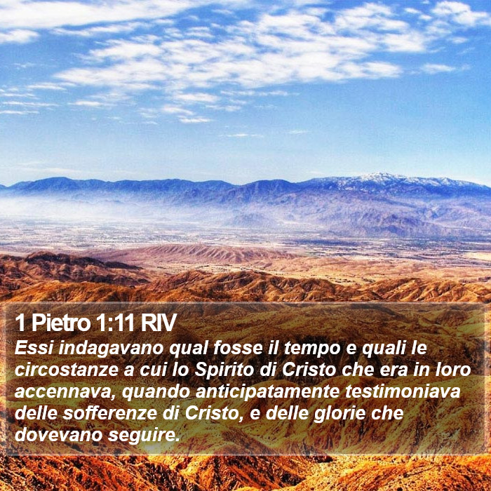 1 Pietro 1:11 RIV Bible Study