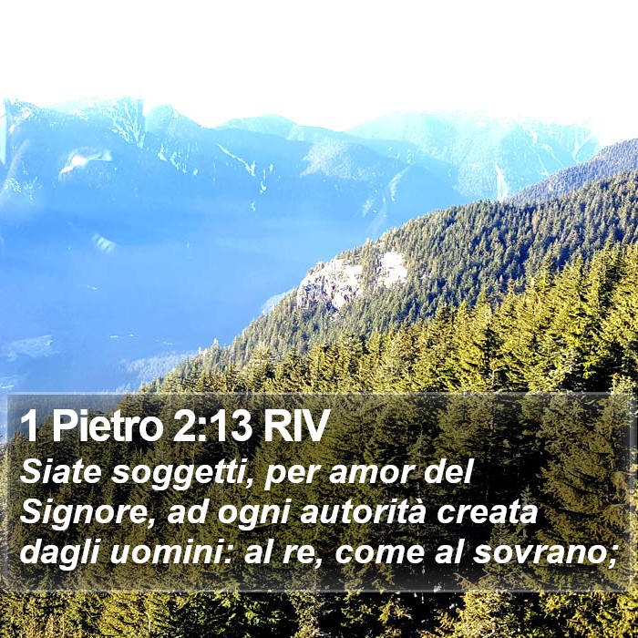 1 Pietro 2:13 RIV Bible Study