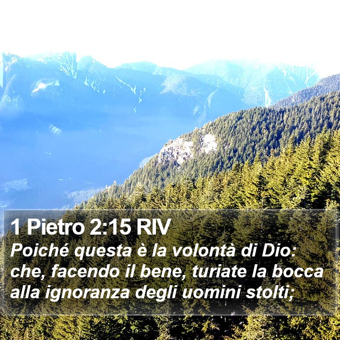 1 Pietro 2:15 RIV Bible Study