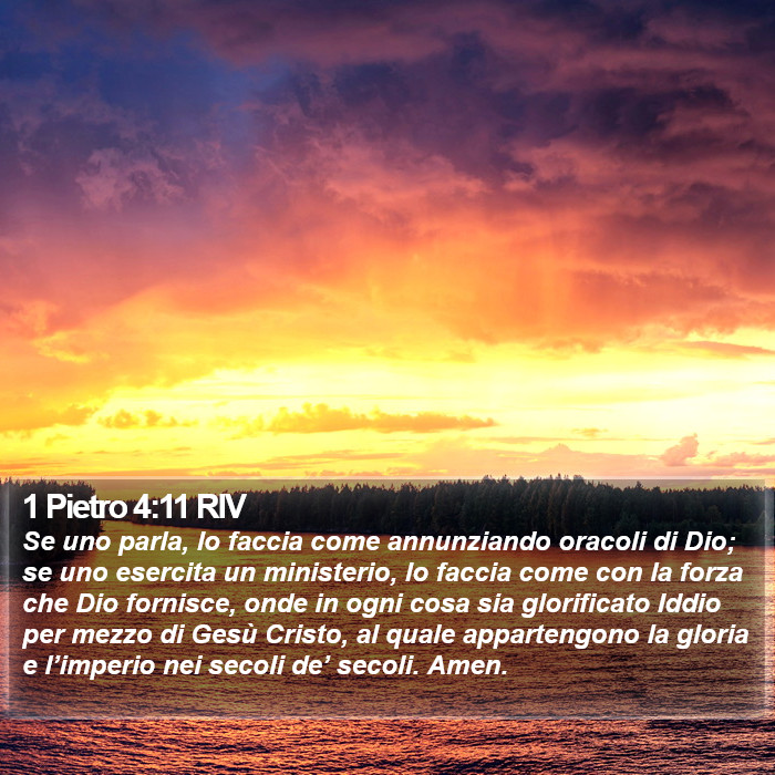 1 Pietro 4:11 RIV Bible Study