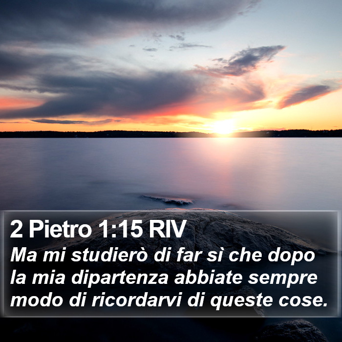 2 Pietro 1:15 RIV Bible Study