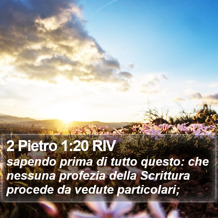 2 Pietro 1:20 RIV Bible Study