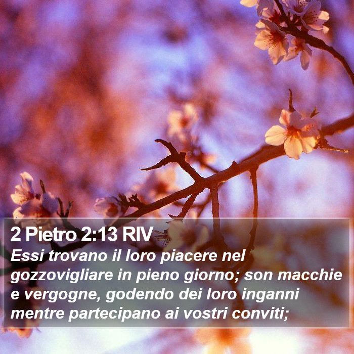 2 Pietro 2:13 RIV Bible Study