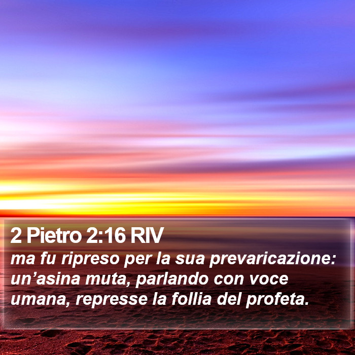 2 Pietro 2:16 RIV Bible Study
