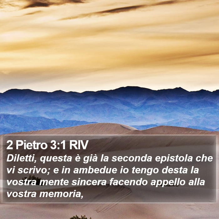 2 Pietro 3:1 RIV Bible Study