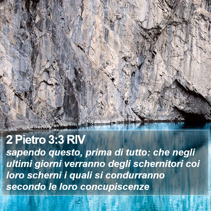 2 Pietro 3:3 RIV Bible Study