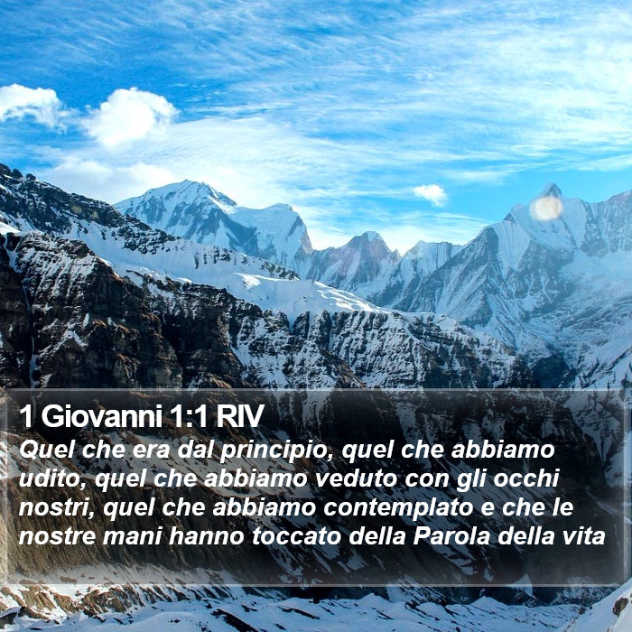 1 Giovanni 1:1 RIV Bible Study