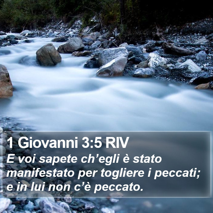 1 Giovanni 3:5 RIV Bible Study