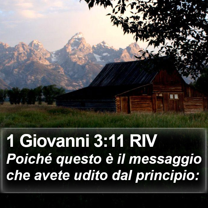 1 Giovanni 3:11 RIV Bible Study