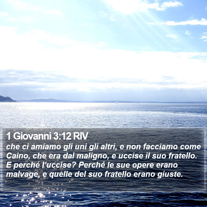 1 Giovanni 3:12 RIV Bible Study