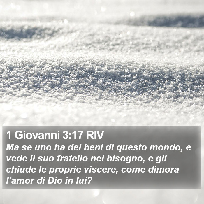 1 Giovanni 3:17 RIV Bible Study