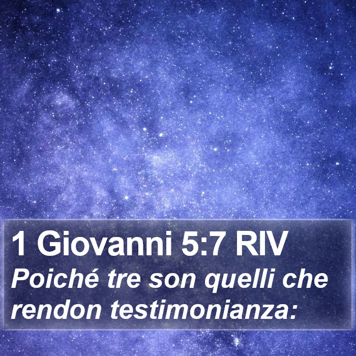 1 Giovanni 5:7 RIV Bible Study