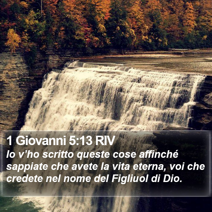 1 Giovanni 5:13 RIV Bible Study