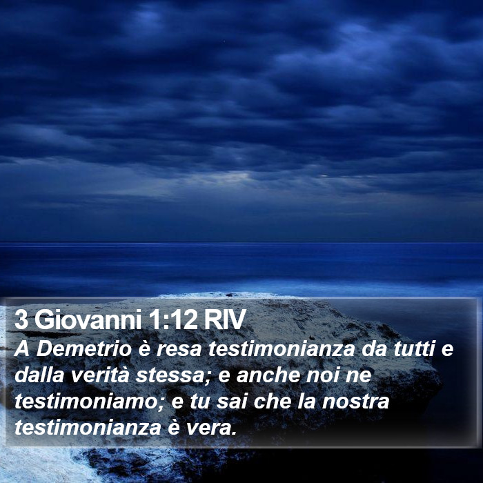 3 Giovanni 1:12 RIV Bible Study